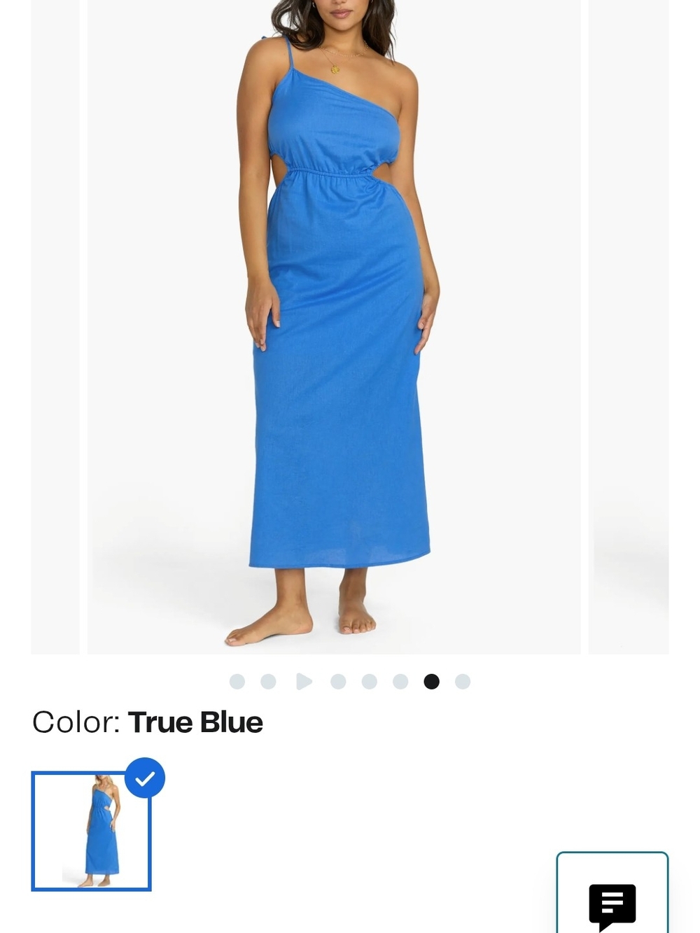 Billabong True Blue One-Shoulder Maxi Dress